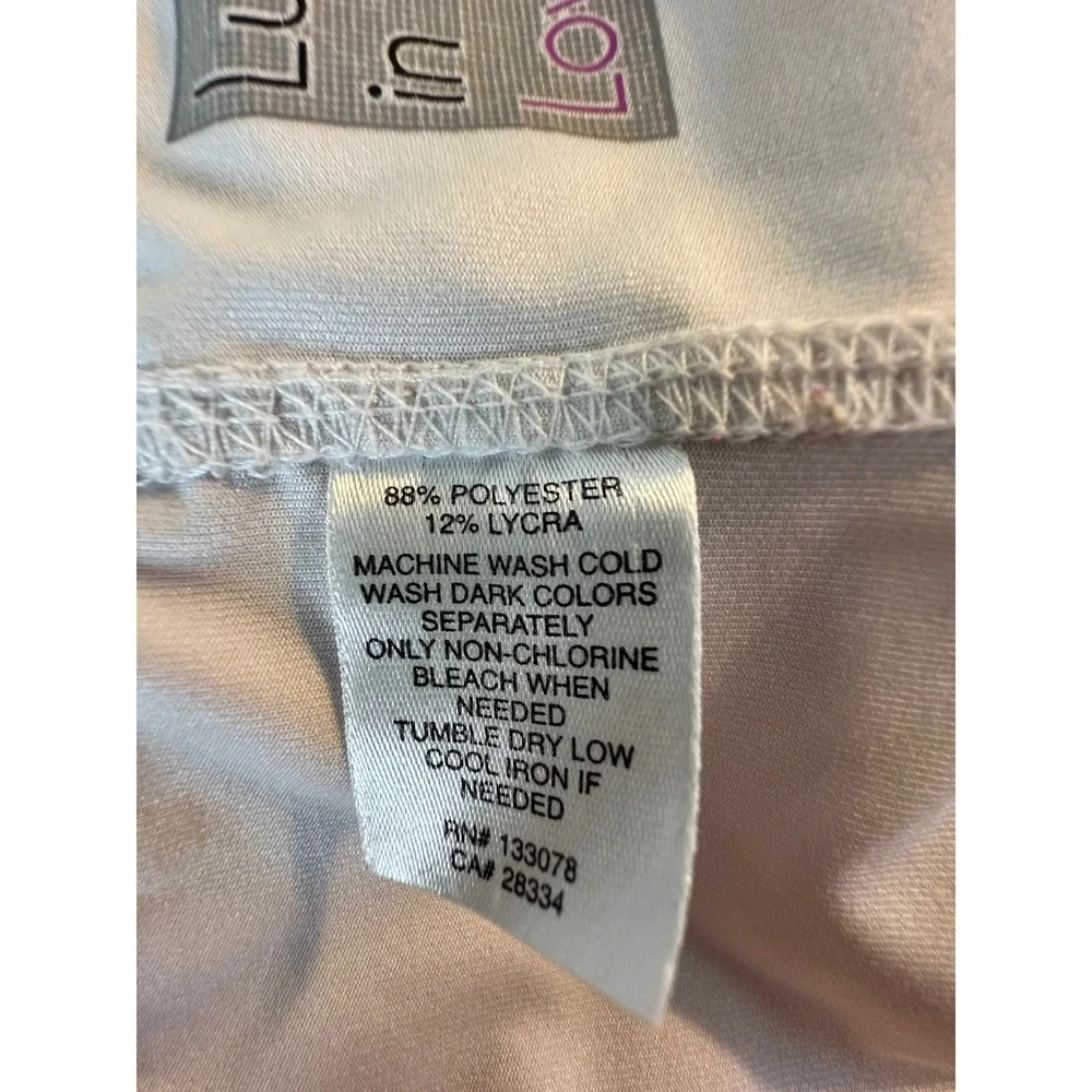 Lucky in Love‎ Tennis Skort Skirt Size L White Orange Grey Tiered Activewear
